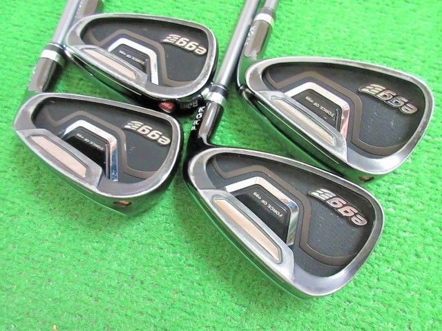 プロギア egg 赤 エッグ 2015 アイアンセット 4本 #7-Pw 純正カーボン M-37(R)