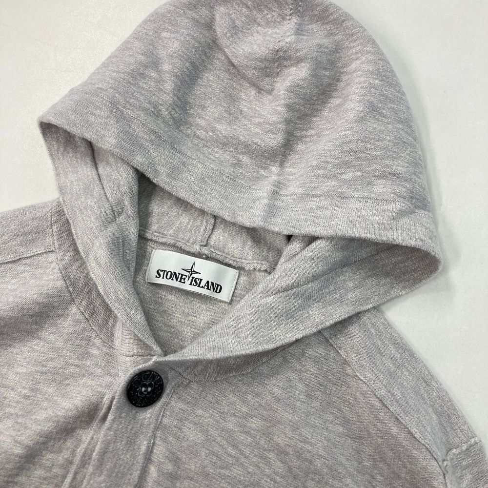 STONE  フード付きニットセーター XL グレー/ネイビー STONE ISLAND フード付きニットセーター XL グレー/ネイビー - メルカリ