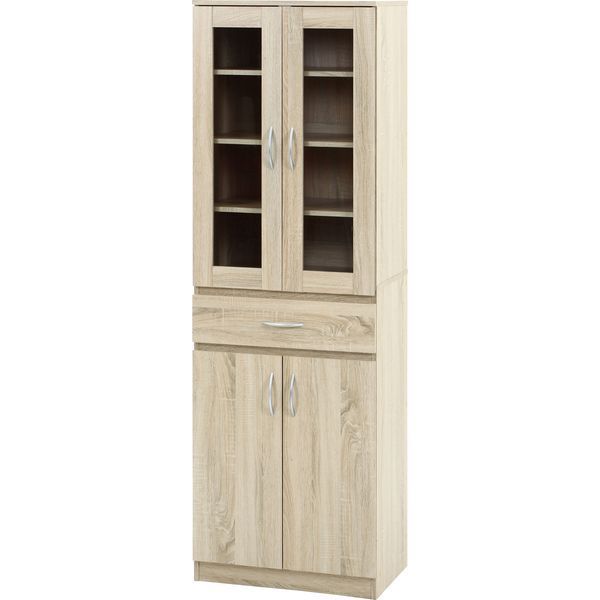 ハイキッチンキャビネット 約180×60cm オーク 組立品