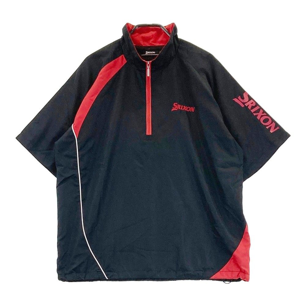 サイズ：M SRIXON スリクソン  ハーフジップ 半袖ジャケット  ブラック系 [240101361633] ゴルフウェア メンズ ストスト