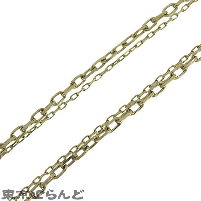 シャネル CHANEL ダブルチェーン ロゴ ネックレス A17P ゴールド