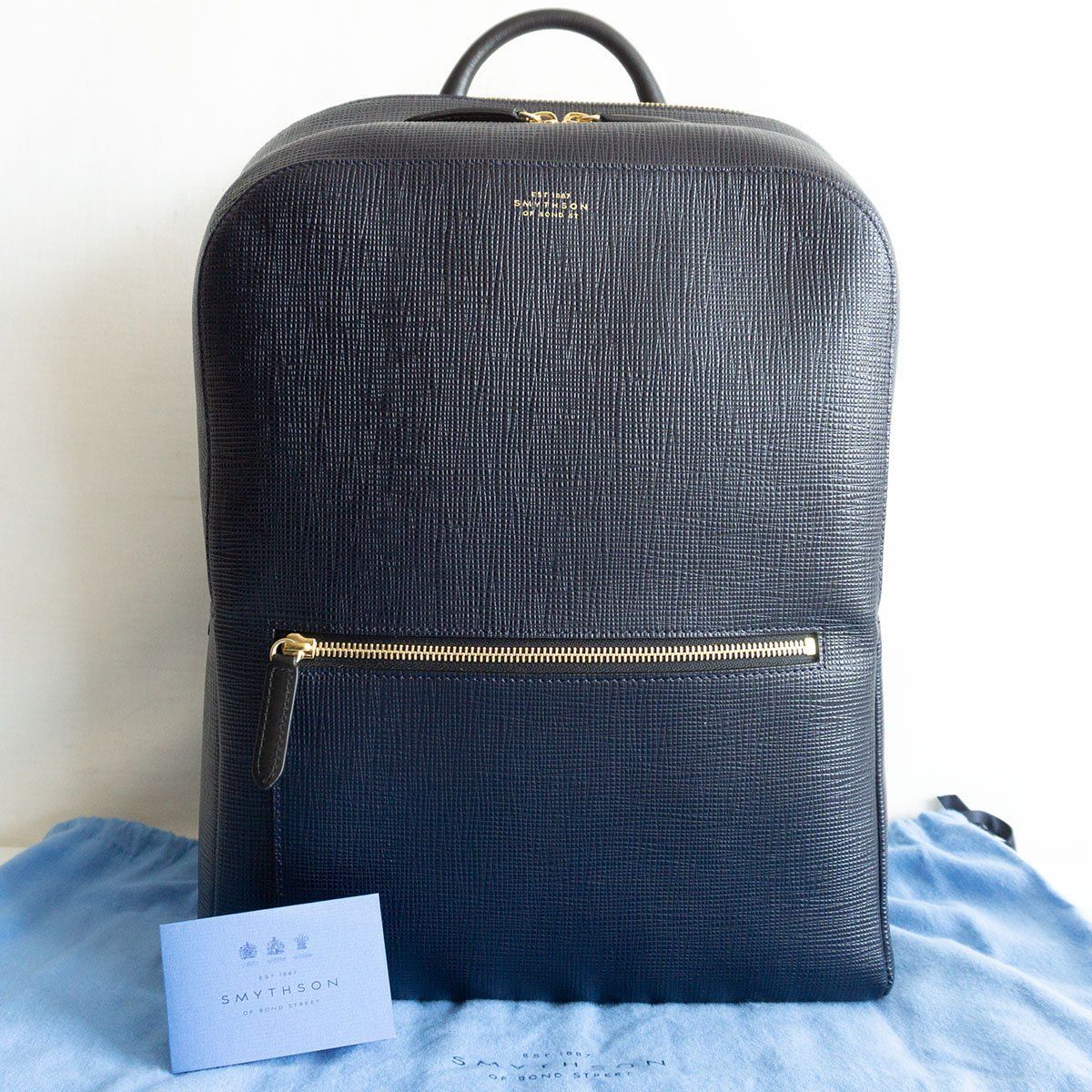 SMYTHSON スマイソン レザーリュックネイビー