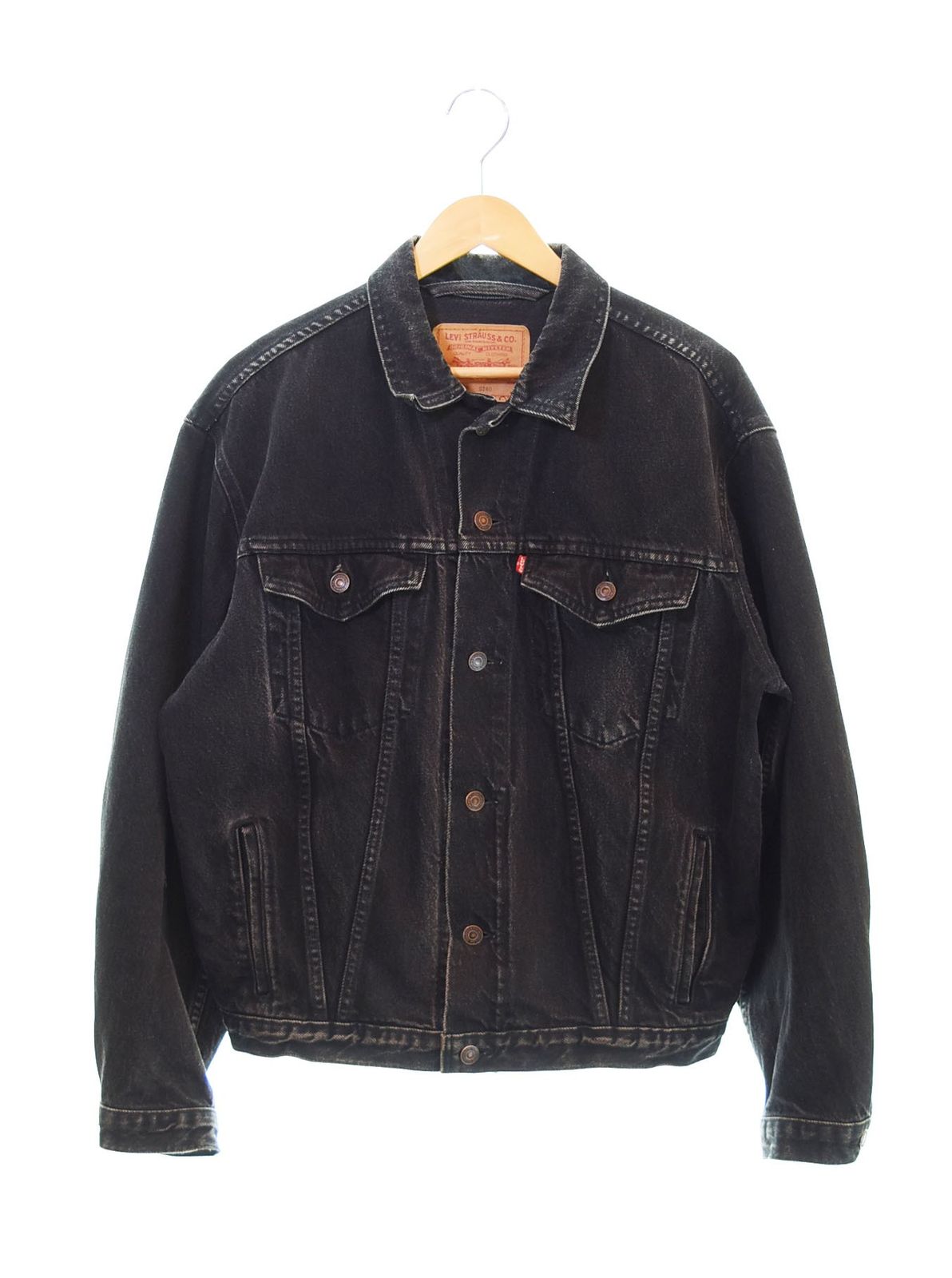 リーバイス Levi's 1990's～LEVI'S 75525 0260 BLACK DENIM JACKET CANADA製 A299-07 ジャケット ブラック Sサイズ 103MT-1936