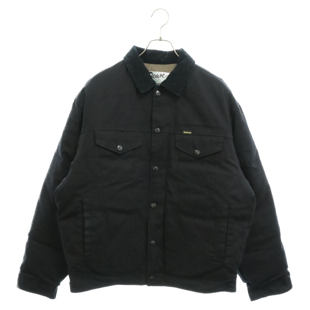 SUPREME (シュプリーム) 22AW ×Schott Canvas Down Trucker Jacket ショット  キャンバストラッカーダウンジャケットブルゾン ブラック - メルカリ