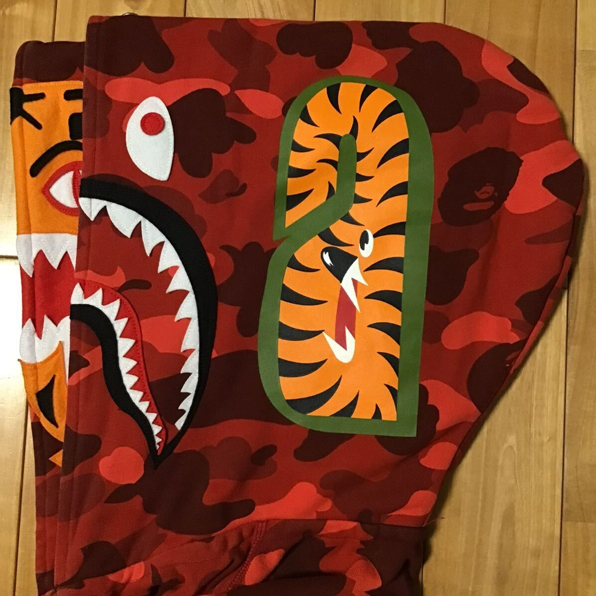 ダブル タイガー シャーク パーカー Mサイズ Double tiger shark full  