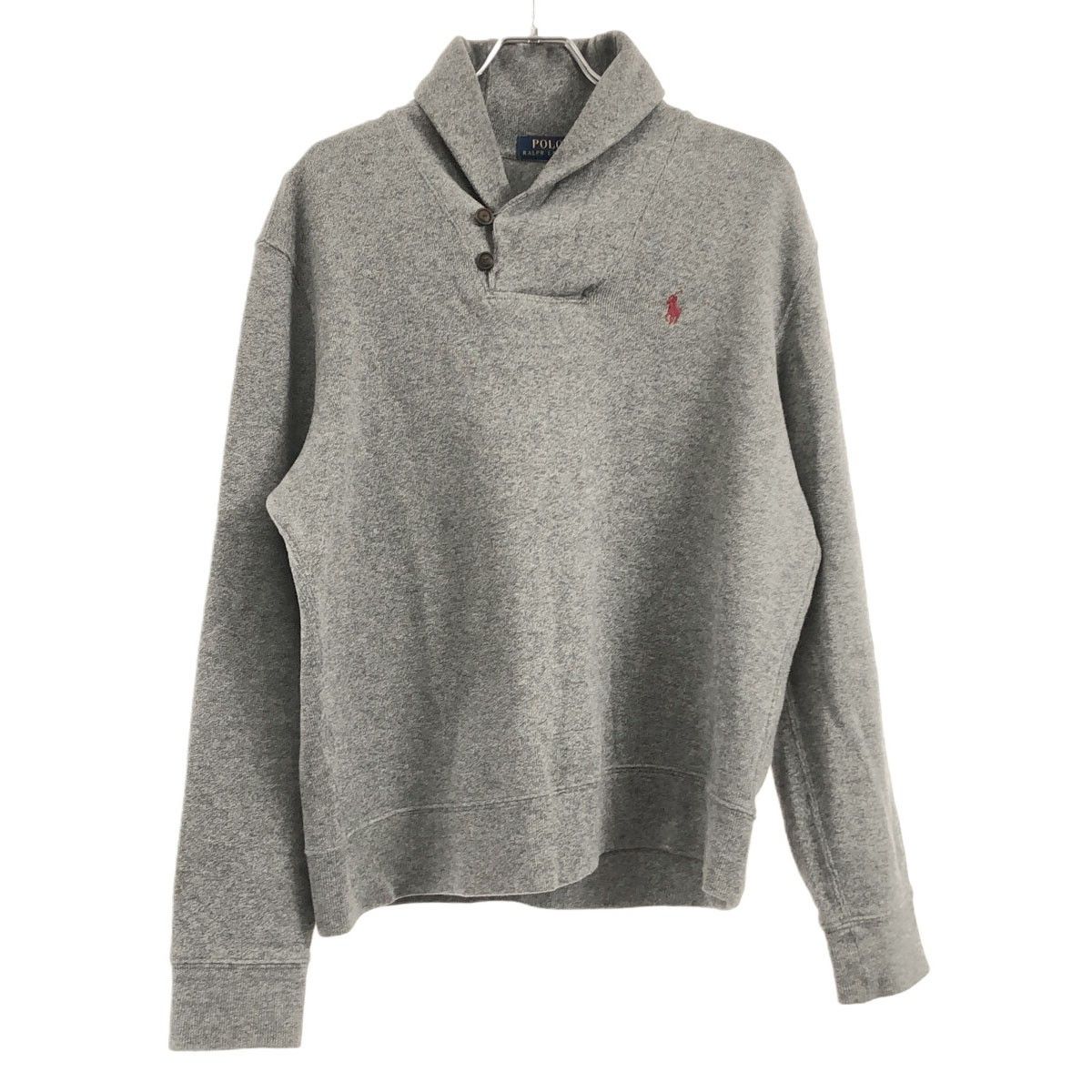 POLO RALPH LAUREN ポロラルフローレン ショールカラーニットセーター グレー M