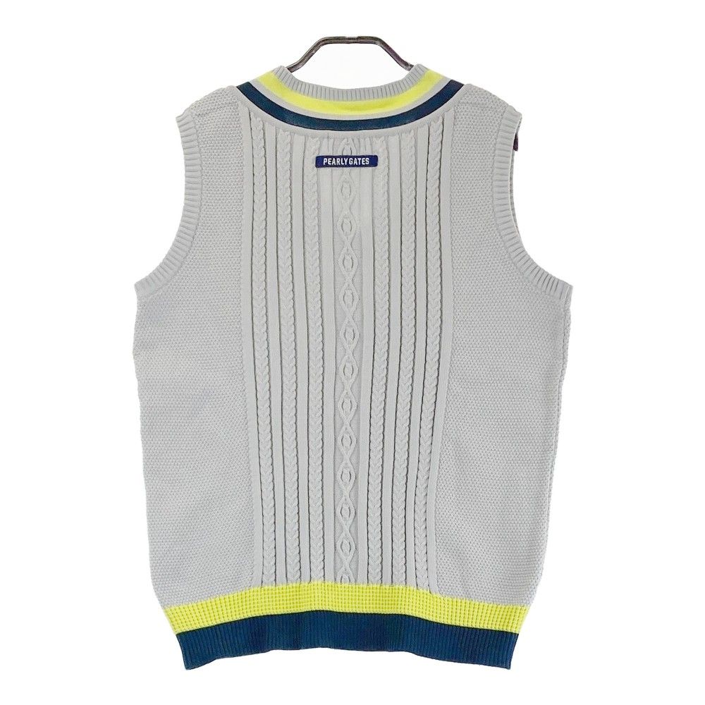 パーリーゲイツ　ベスト　サイズ6 サイズ：6 PEARLY GATES パーリーゲイツ Vネック ニットベスト グレー