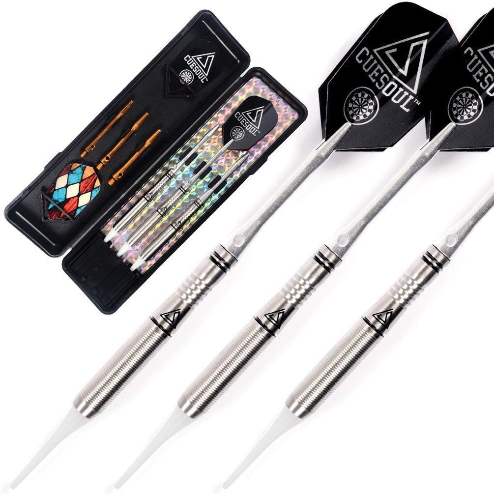 【時間指定不可】 black-4 85％タングステンソフトチップ Scorpion Black CUESOUL ダーツ