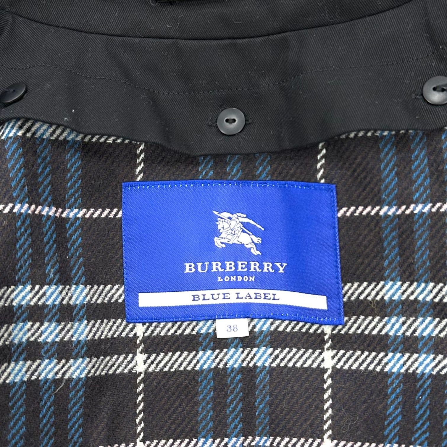 バーバリーブルーレーベル　トレンチコート　ウールライナー付き38 極美品】BURBERRY BLUE LABEL バーバリー ブルーレーベル