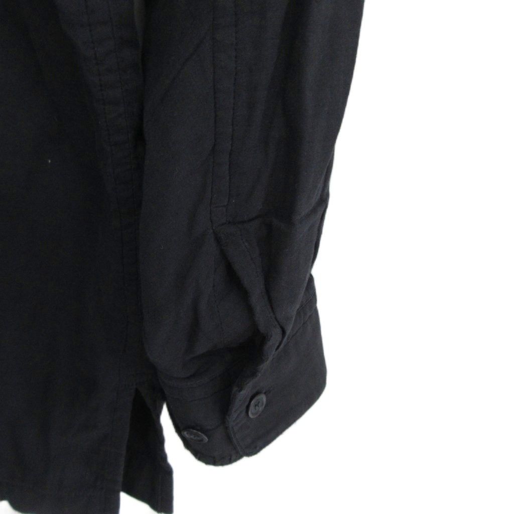 イッセイミヤケ 92SS 黒タグ バンドカラーシャツ 長袖 黒 L IBO80