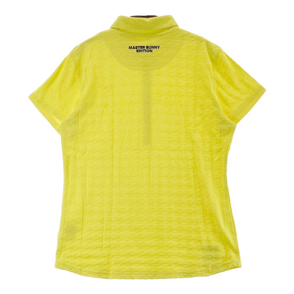 サイズ 2 MASTER BUNNY EDITION マスターバニーエディション 半袖ポロシャツ 千鳥 イエロー系 240101204501 ゴルフウェア レディース ストスト