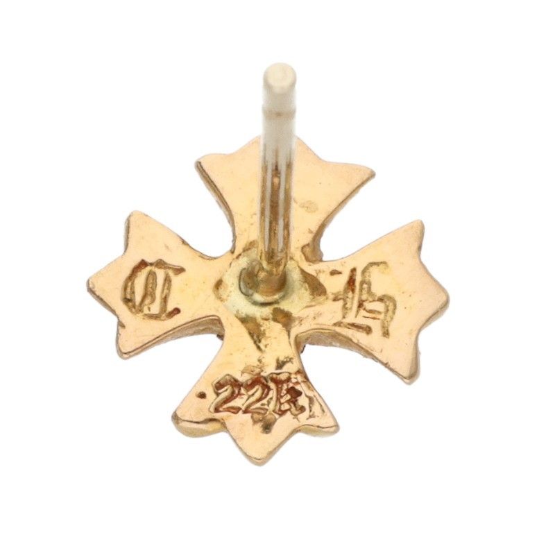 クロムハーツ 22K No2 CH PLS EMRLD|22KCHプラススタッド 1エメラルド|ゴールドピアス メンズ