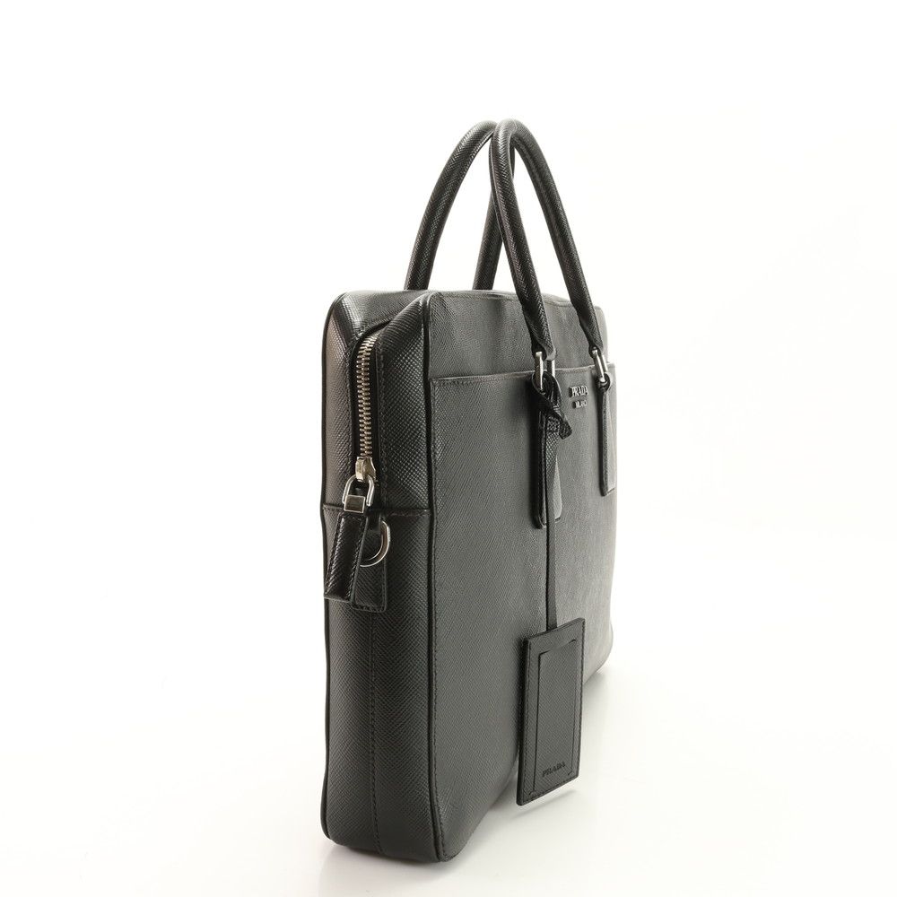極美品 プラダ サフィアーノ レザー ビジネス バッグ 書類鞄 ブリーフ  