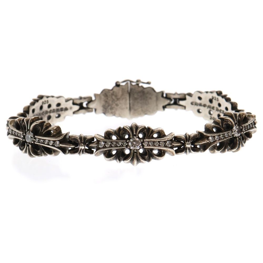 CHROME HEARTS (クロムハーツ) 6LINK FLRL CRS LINK PD CHROME HEARTS (クロムハーツ) 6LINK FLRL CRS LINK PD