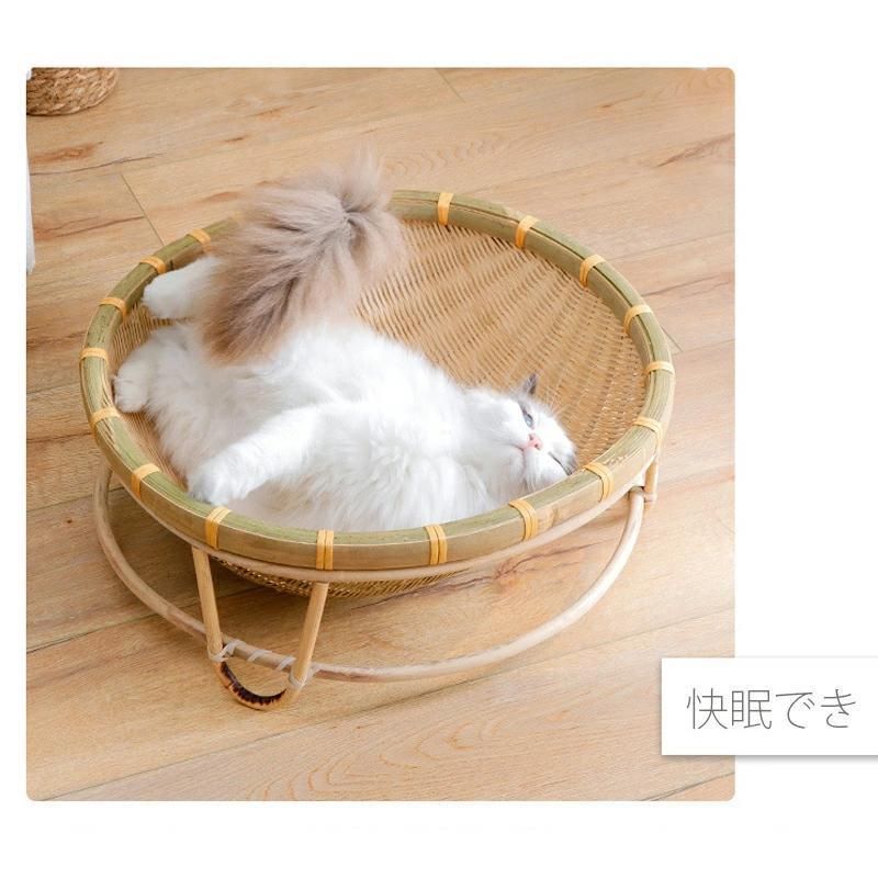 猫 ちぐら 犬 ベッド 春夏 タイプ 洗える 猫ベッド キャットハウス ペットベッド ラタン風 猫用 ハウス 犬用 ペットベット ペットハウス