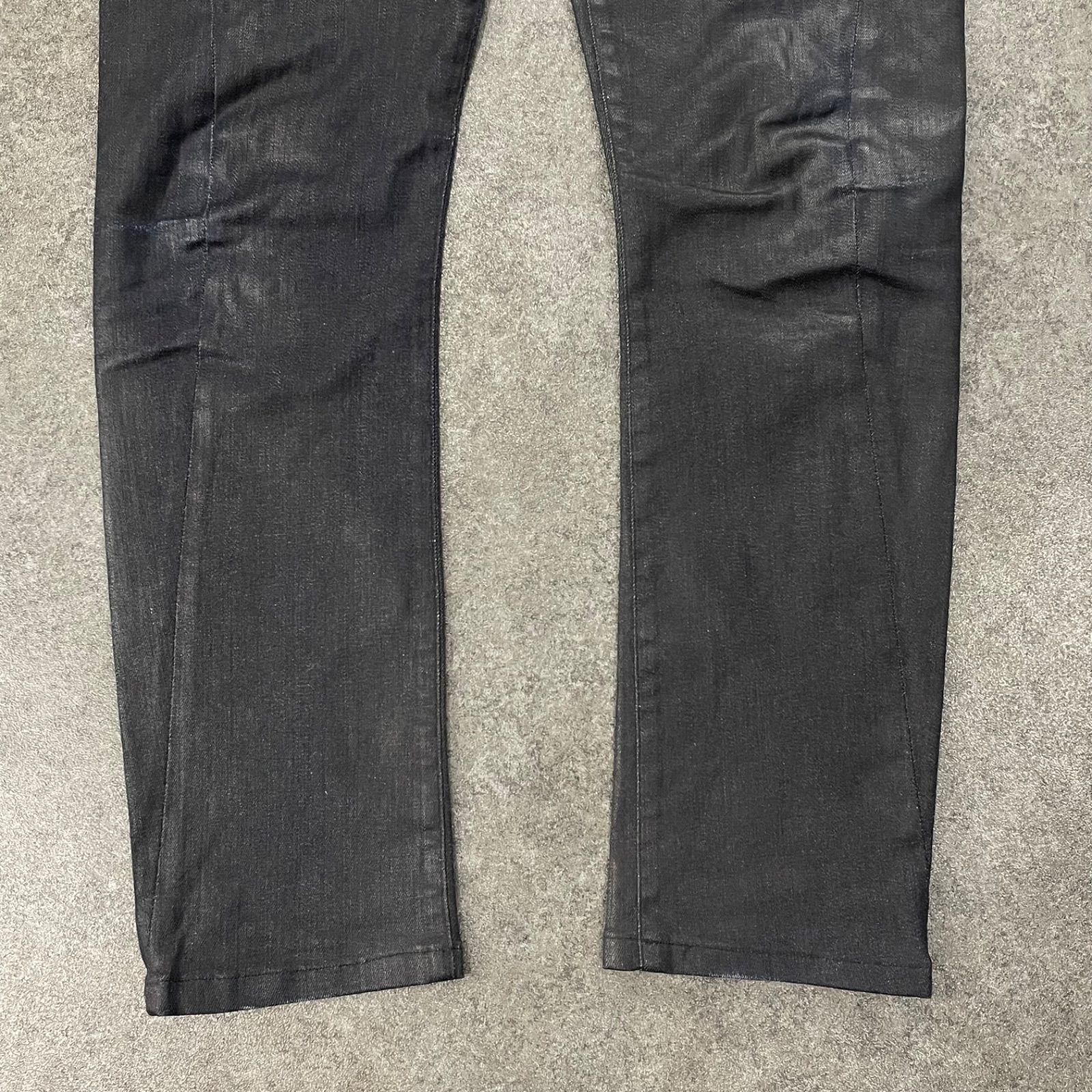 日本製 LAD MUSICIAN Slim Black Denim Jeans ラッドミュージシャン 