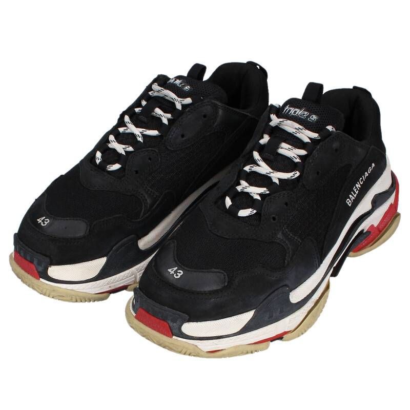 バレンシアガ TRIPLE S TRAINERS トリプルエスレースアップスニーカー メンズ 43 - メルカリ