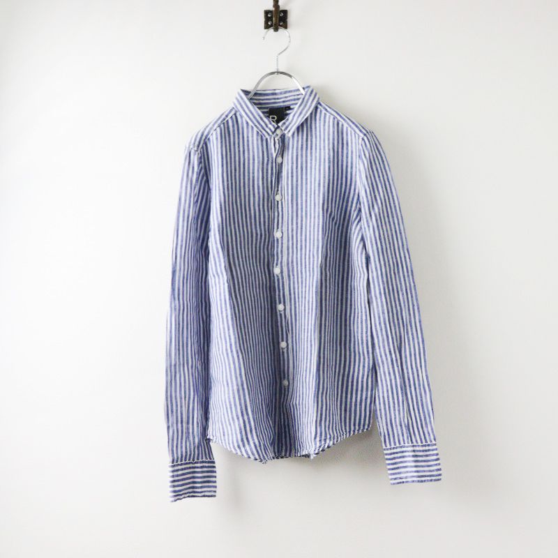 オールドマンズテイラーリネンストライプシャツ