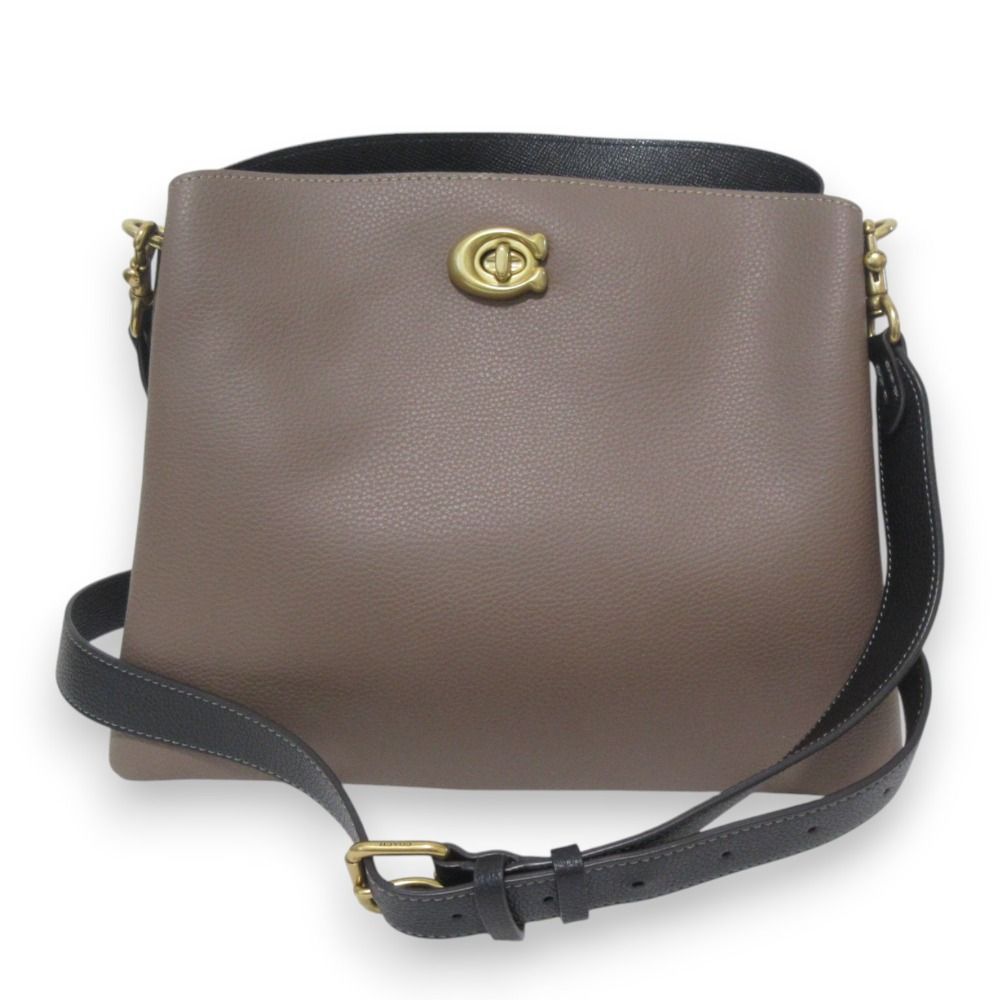 新品同様 24AW COACH コーチ ウィロウ カラーブロック レザー 2Way トートバッグ ショルダーバッグ C2590 ブラウン DARK-STONE レディース 古着 中古 USED 新品同様 24AW COACH コーチ ウィロウ カラーブロック レザー 2Way