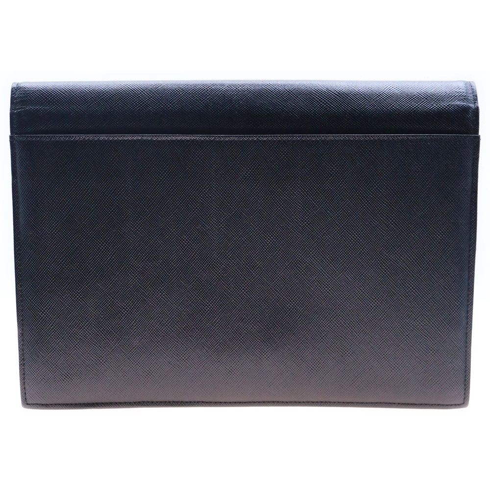 YVES SAINT LAURENT (イヴサンローラン) エンボスロゴ レザー クラッチ