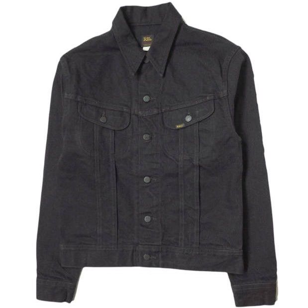 RRL ダブルアールエル Lot 271 Trucker Jacket Unlined Worn In Black