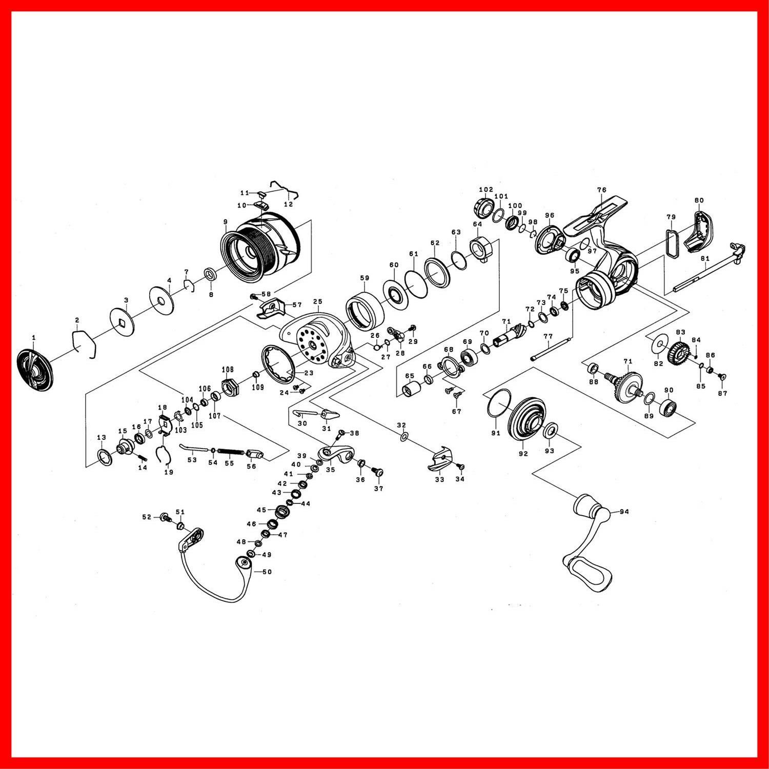 在庫処分】ダイワ(DAIWA) 純正パーツ 20 ルビアス FC LT2000S ドラグノブ 部品番号 1 部品コード 139764 - メルカリ