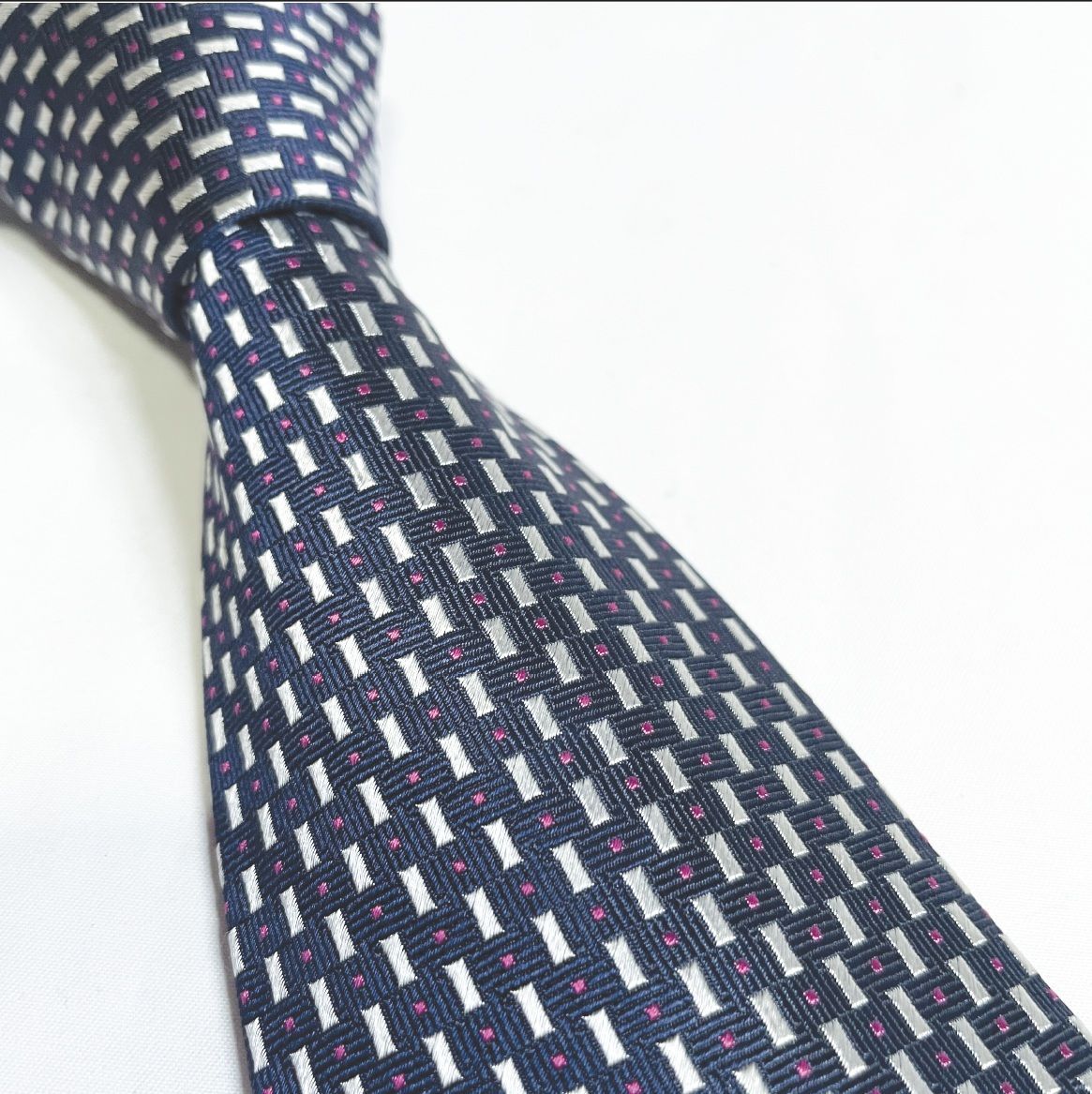 極美品 バーバリー ネクタイ シルク チェック 格子柄 ホースマーク