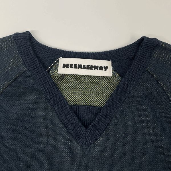 ディセンバーメイ ゴルフ ニット メンズ 軽量 薄手 セーター Vネック