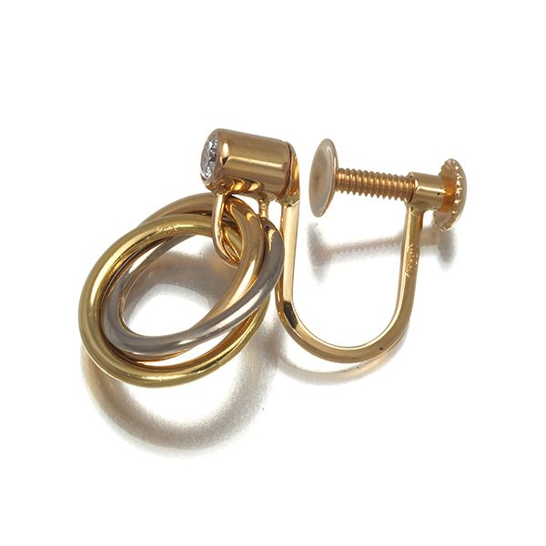 カルティエ トリニティイヤリングダイヤ ダイヤモンド スリーカラー  