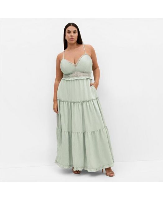 送料無料 シティーシック レディース ワンピース トップス Women s Aura Maxi Dress Green