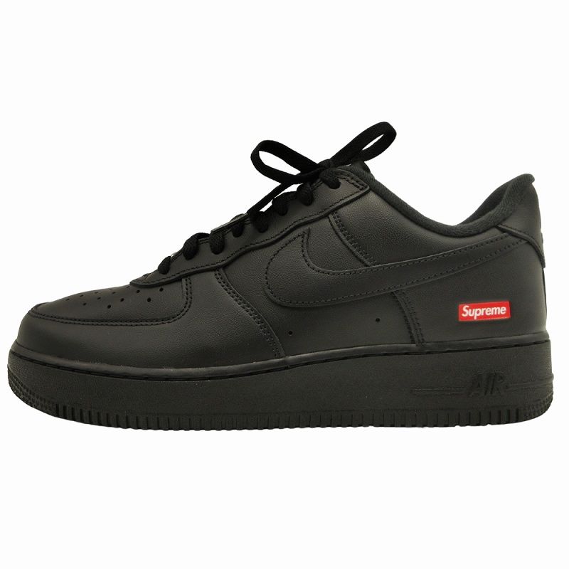 ナイキ × シュプリーム NIKE × Supreme AIR FORCE 1 LOW エアフォース ワン ロー スニーカー ボックスロゴ シューズ CU9225-001 サイズUS9 27.0cm 黒 ブラック メンズ|