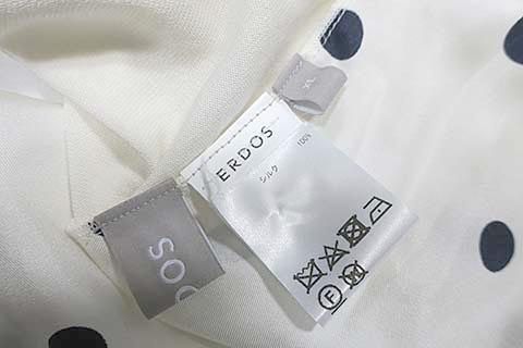 【中古】ERDOS オルドス トップス レディース カットソー ホワイト ドット柄 後ろリボン XL＿S28＿s-1223-r28 中古】ERDOS オルドス トップス レディース カットソー ホワイト