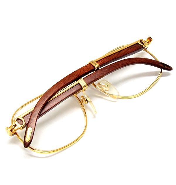 Cartier カルティエ サングラス リムレス ウッドテンプル 楽天市場】Cartier カルティエ ウッドテンプル メガネ リムレス 度あり