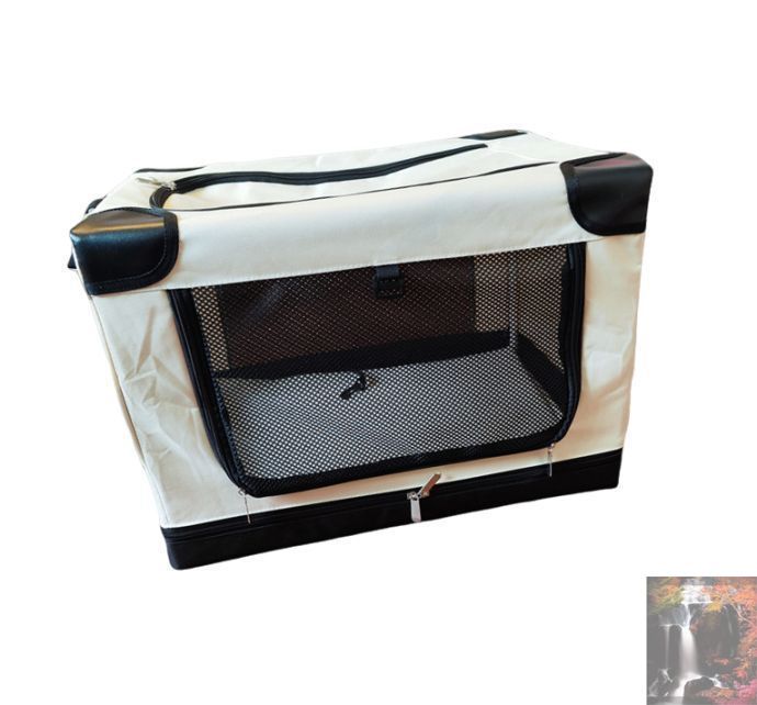 【新品未使用】折りたたみキャリー ホワイト 白 ペット用 犬用 猫用 ドライブケージ ペットケージ メッシュ窓 通気性 便利 お出かけ 旅行 通院 散歩