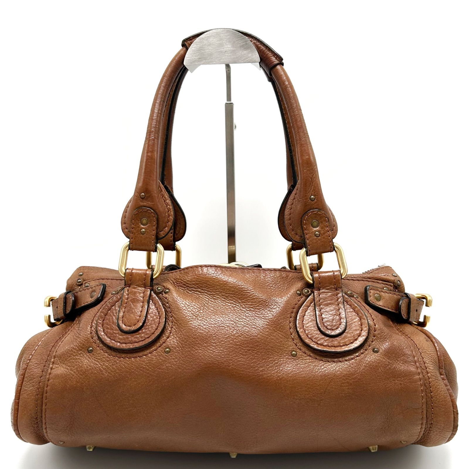 美品　クロエ パディントン ハンドバッグ 南京錠 カデナ トート ブラウン 美品 Chloe クロエ パディントン トートバッグ ハンド 肩掛け