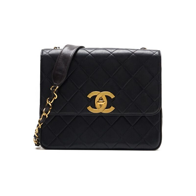 CHANEL【シャネル】マトラッセ デカココ スクエア型 チェーンショルダー ラムスキン 黒（ゴールド金具）ショルダーバッグ ミニショルダーバッグ  レディースバッグ レディースバッグ ハイブランド【中古】【送料無料】 - メルカリ