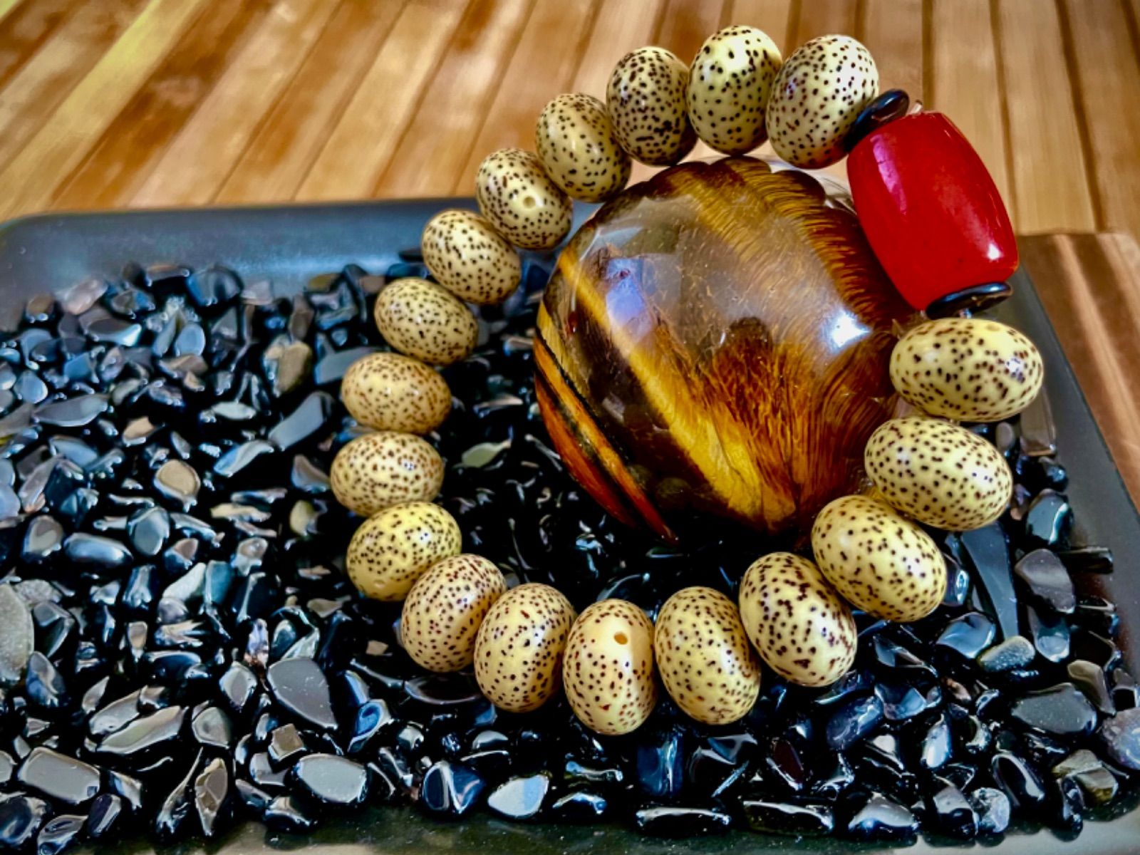 お月様 ブレスレット タグアナッツ 星月菩提樹 ロータス ウサギ ネコ