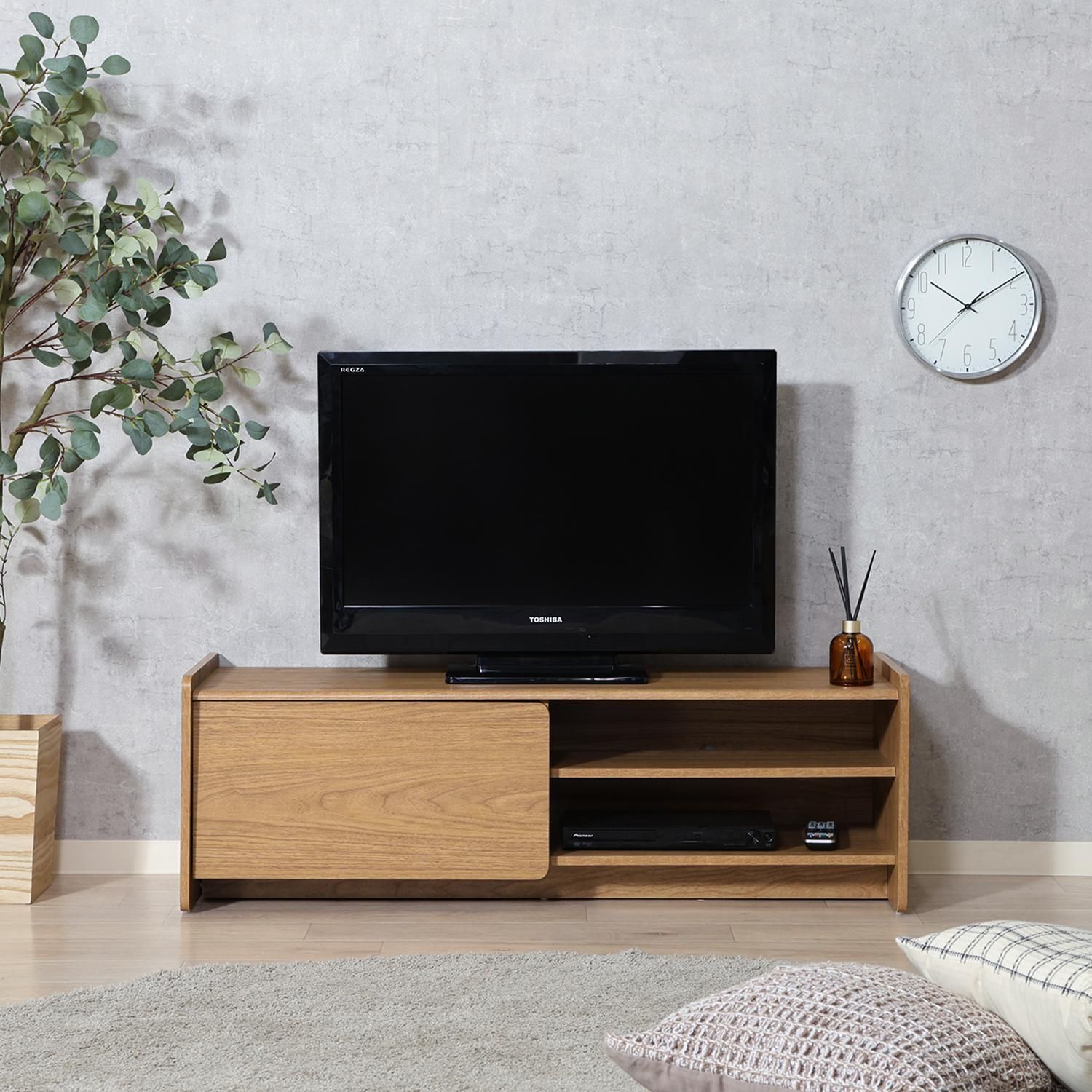 幅120㎝] TVボード テレビ台 扉付き ヘーゼル HAZEL ディスプレイ棚