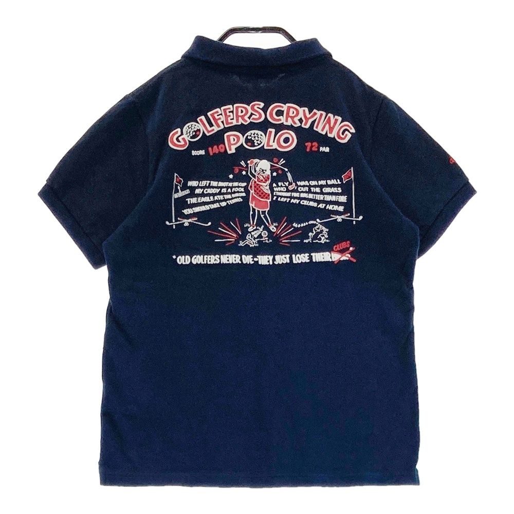 サイズ：M BEAMS GOLF ビームスゴルフ 半袖ポロシャツ ネイビー系