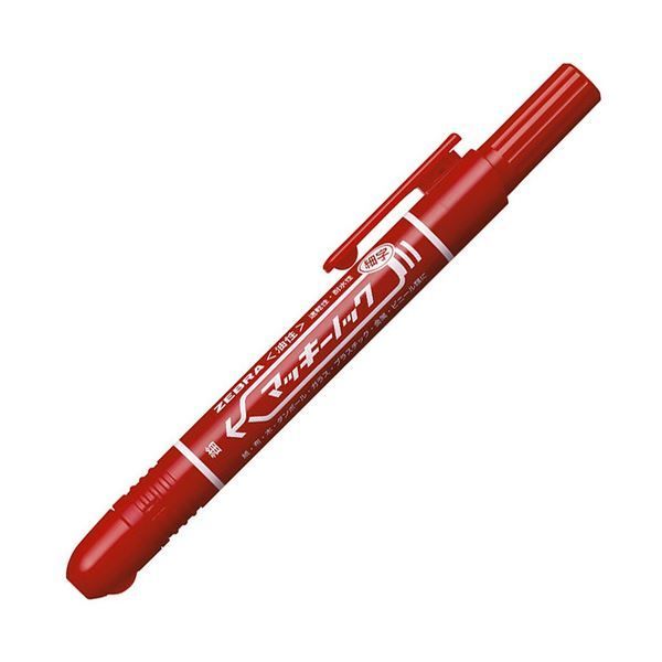 まとめ ゼブラ 油性マーカー マッキーノック細字 赤 P-YYSS6-R 1本 ×50セット