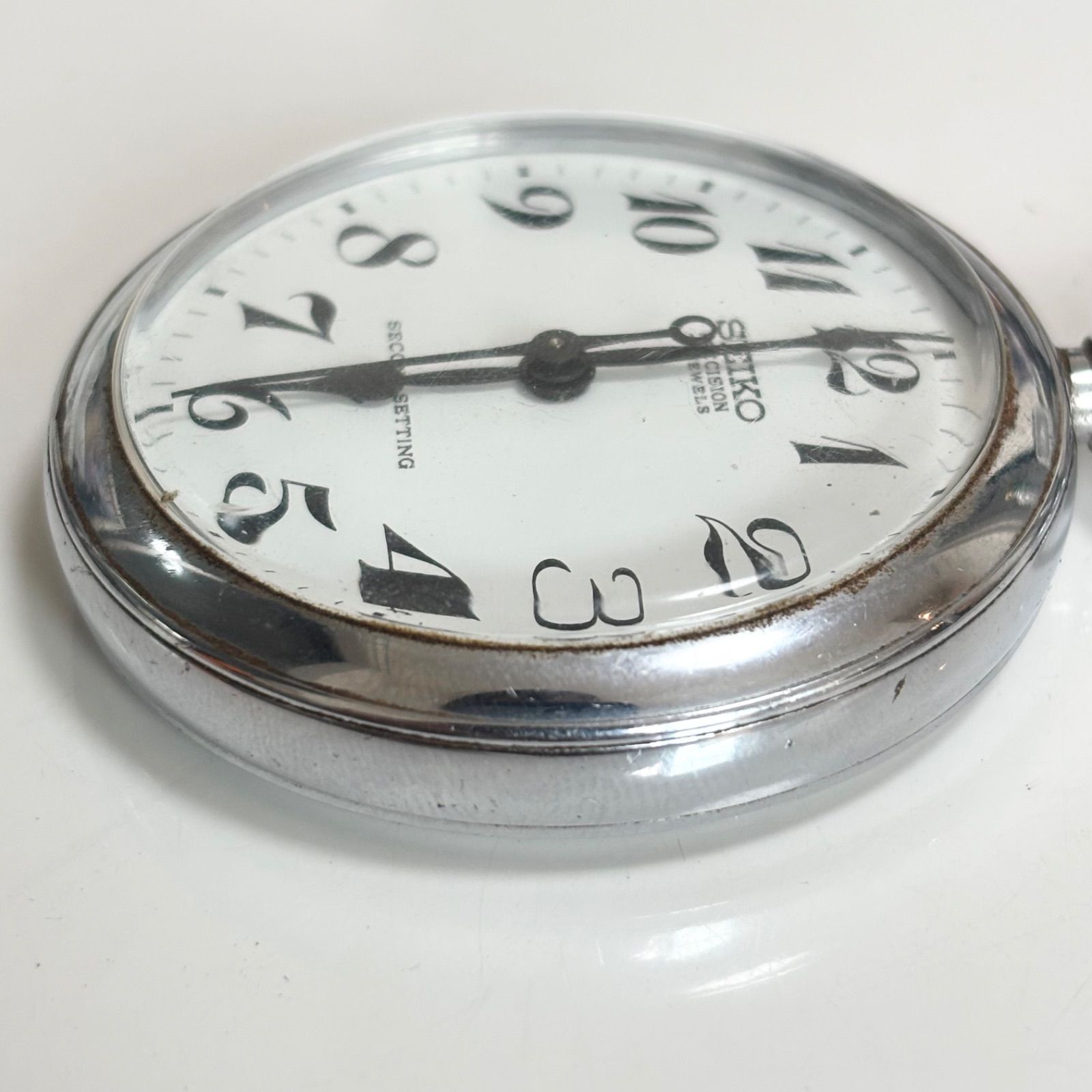 送料無料】SEIKO/セイコー/懐中時計/ホワイト×シルバー/手巻き時計/21