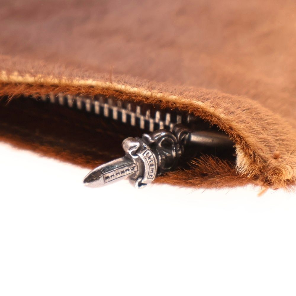 クロムハーツ Chrome Hearts レザーポーチ 小物入れ シルバーダガー ダガー