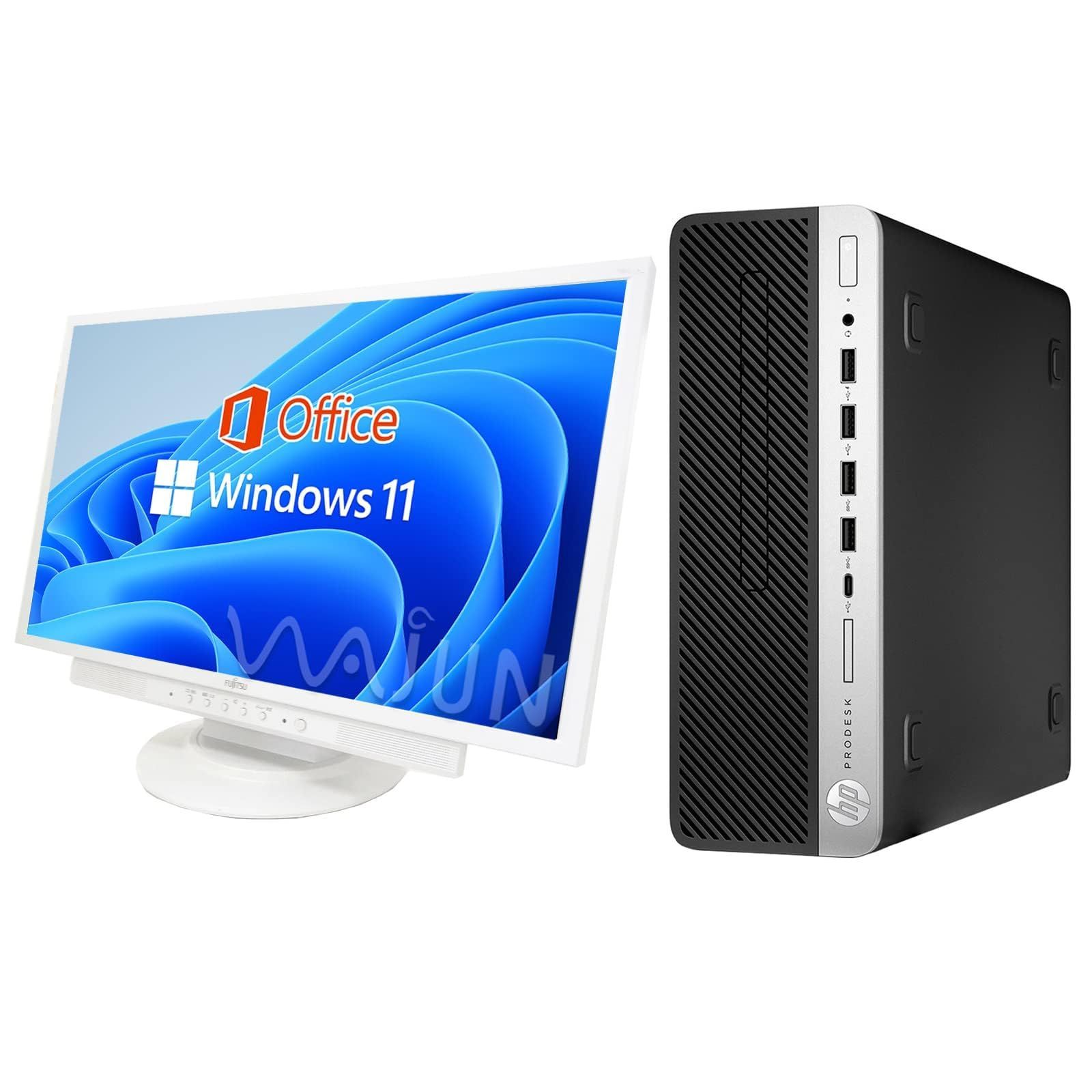 【在庫セール】Win 11 Pro/MS / Office Hu0026B / 2019 / 22型液晶セット Celeron G1820 / 600G1 wajunのWIFI/Bluetooth/DVD-RW / デスクトップPC 16GB / 【整備済み品】エイチ