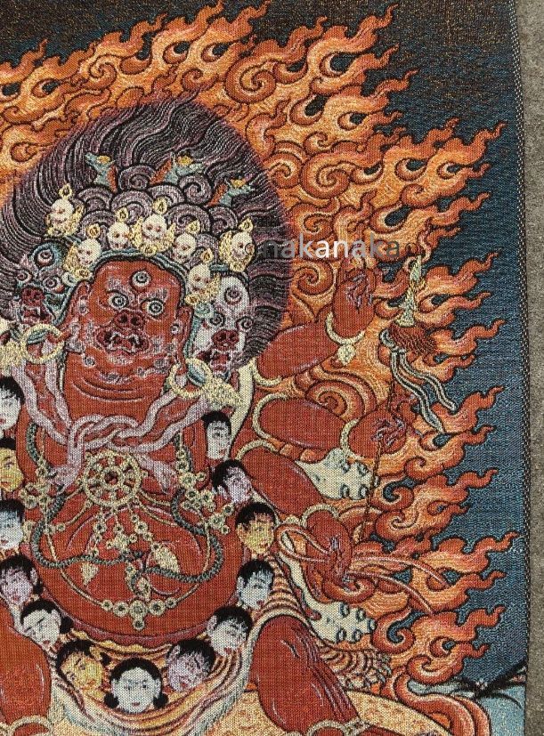 チベット刺繍のグルリンポチエ　タンカ　希少 チベット刺繍のグルリンポチエタンカ希少
