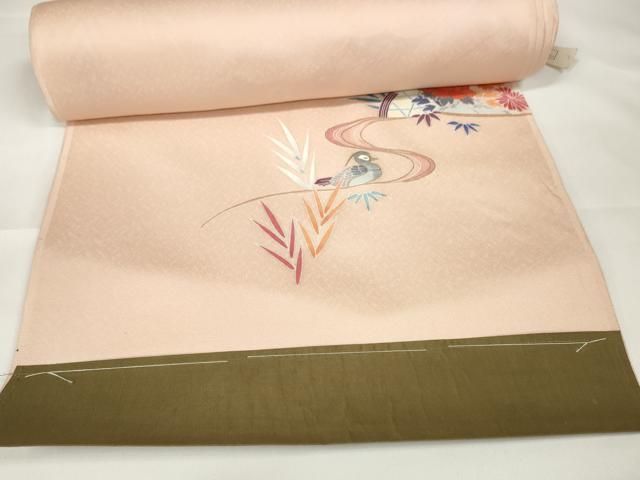 着尺 御所車花鳥文