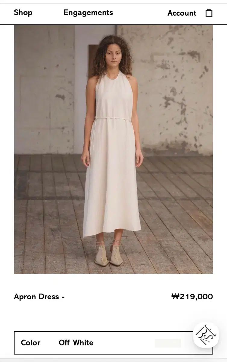 BASERANGE ベースレンジ エプロン ドレス baserange apron dress