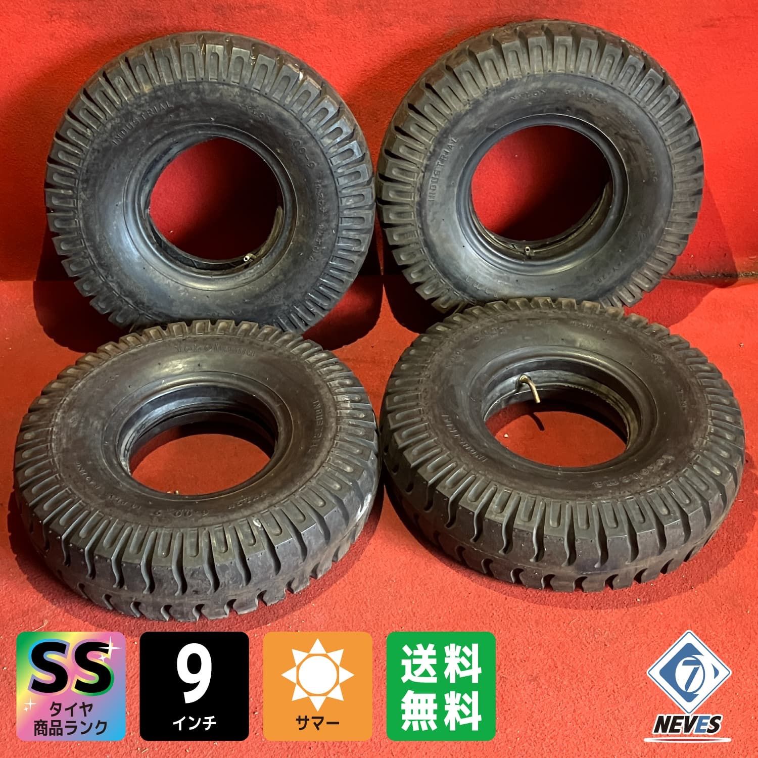 フォークリフトタイヤ 6.00-9 10PR YOKOHAMA Y-20 4本SET