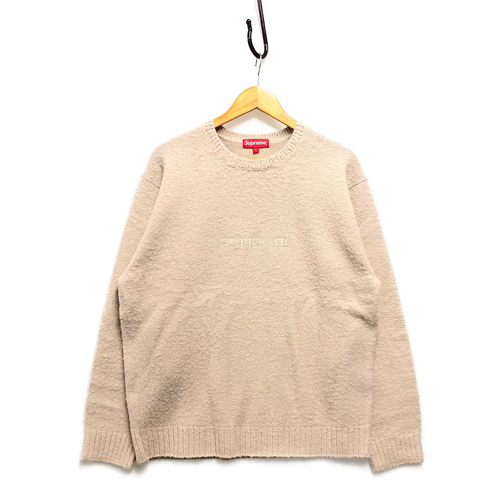 SUPREME シュプリーム 21AW Pilled Sweater ロゴ刺繍 ブラッシュド ...