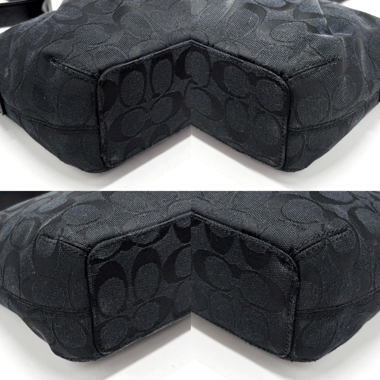良品 1067 Coach ワンショルダーバッグ シグネチャー ブラック 良品 1067 Coach ワンショルダーバッグ シグネチャー ブラック