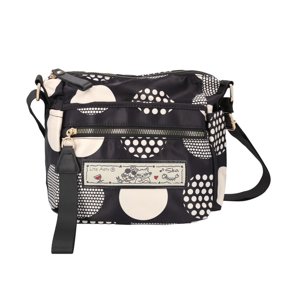 ミシェルマカロン アームカバー付き千鳥柄ワンピ フリーサイズ イモ